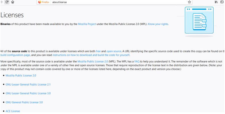 about license command will show All of the source code of the product available under licenses free and open source.