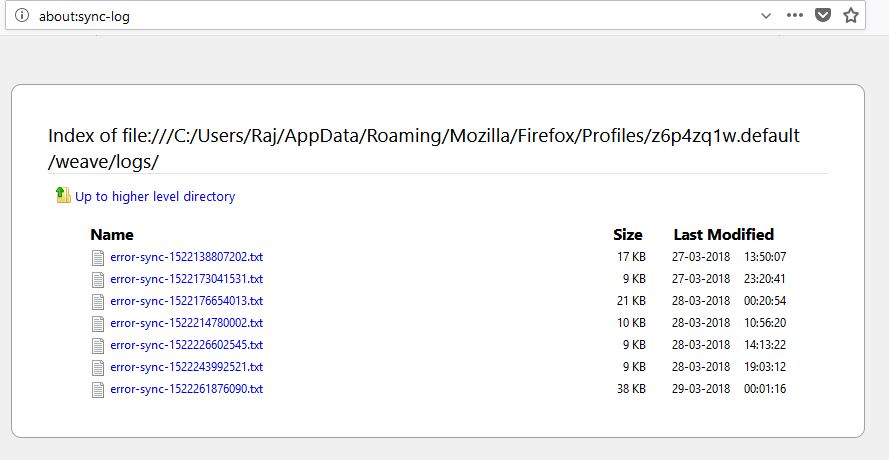 Displays a synchronization protocol related to the Sync feature