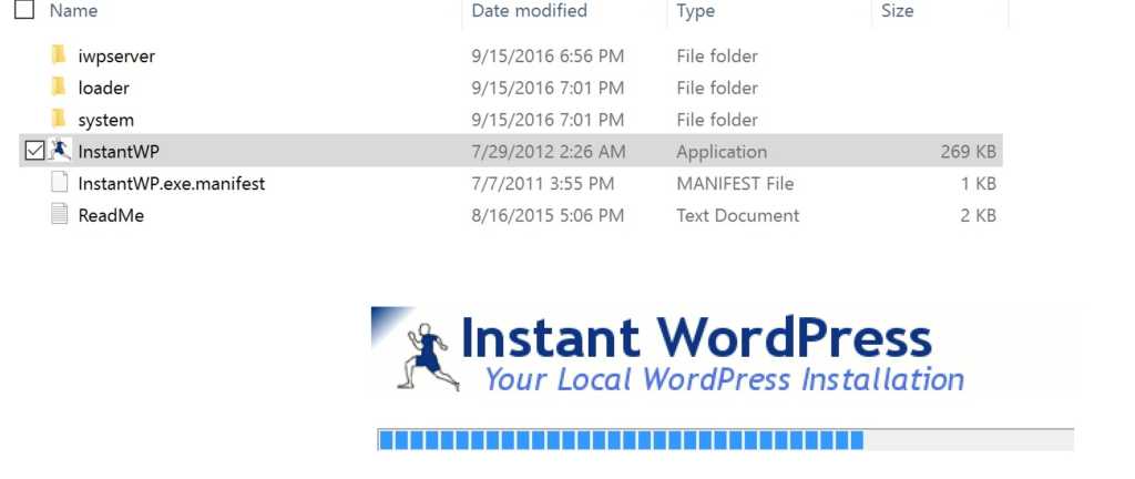 Instant WordPress