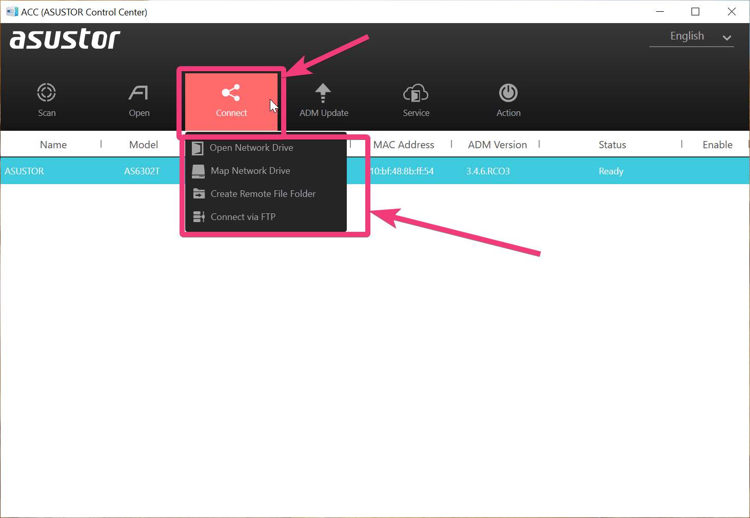 Open Asustor NAS without network 80