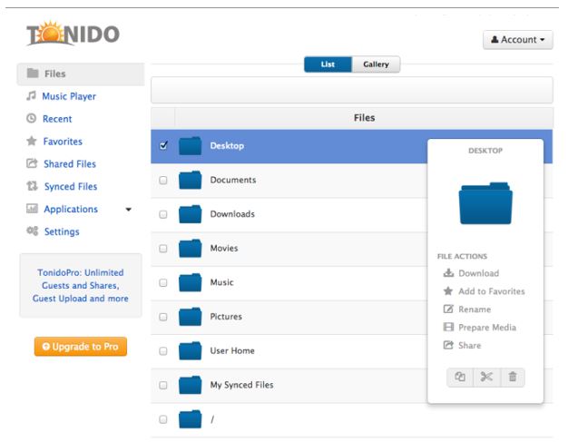 Tonido – A Free Private Cloud Server