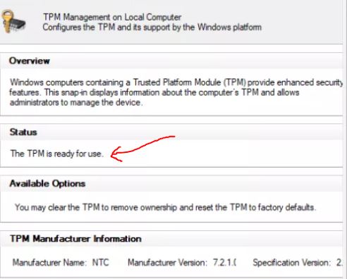 TPM Management console