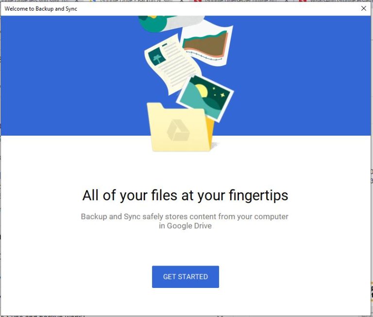 Welcome to Google Backup and sync