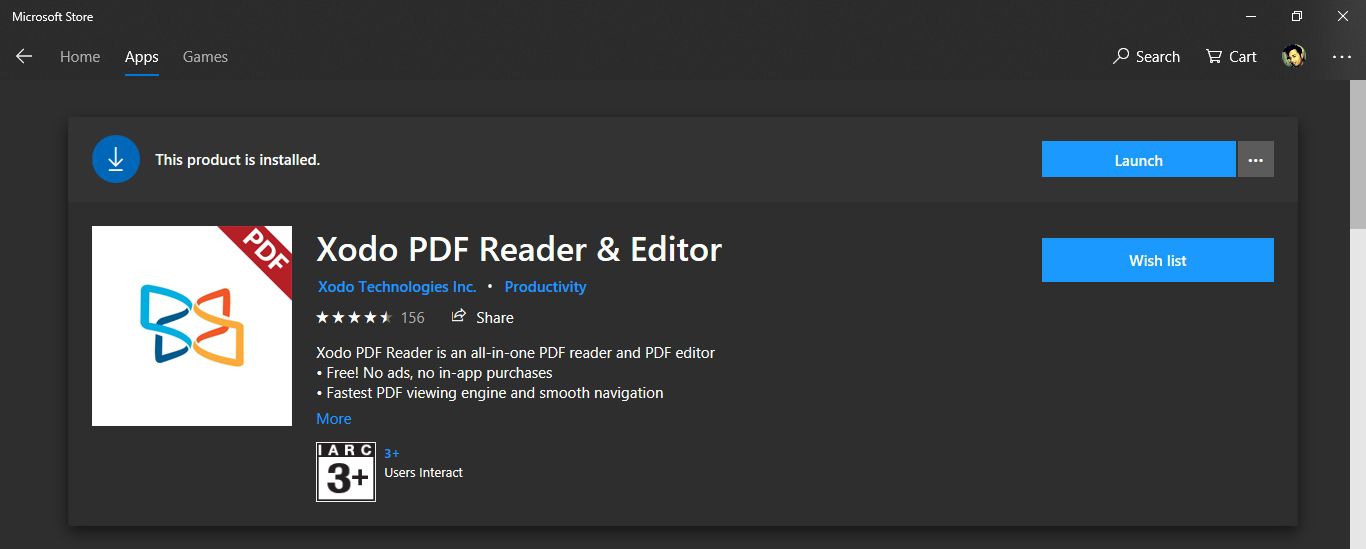 Xodo PDF editor free for Windows 10