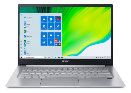 Acer Swift 3 SF314 42 front design and keyboard