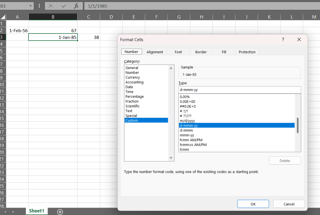 Change Date format in Excel Cell