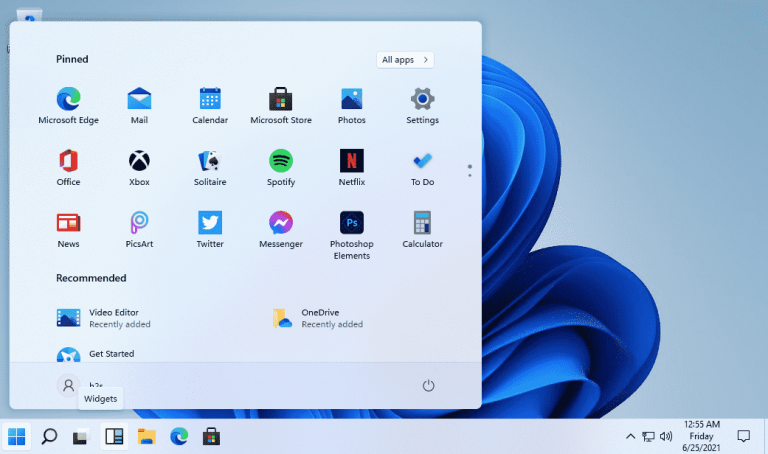 Change Windows 11 Start menu positon to left side