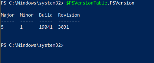 Check PowerShell Version