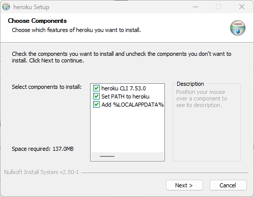 Components heroku cli to install