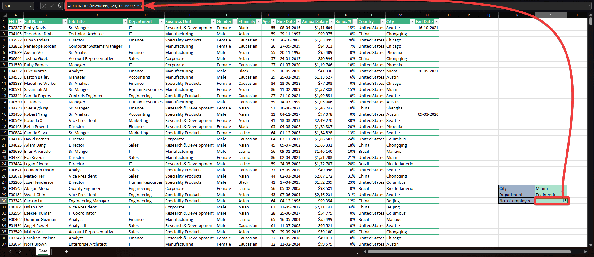 Dealing with numbers in COUNTIF or COUNTIFS