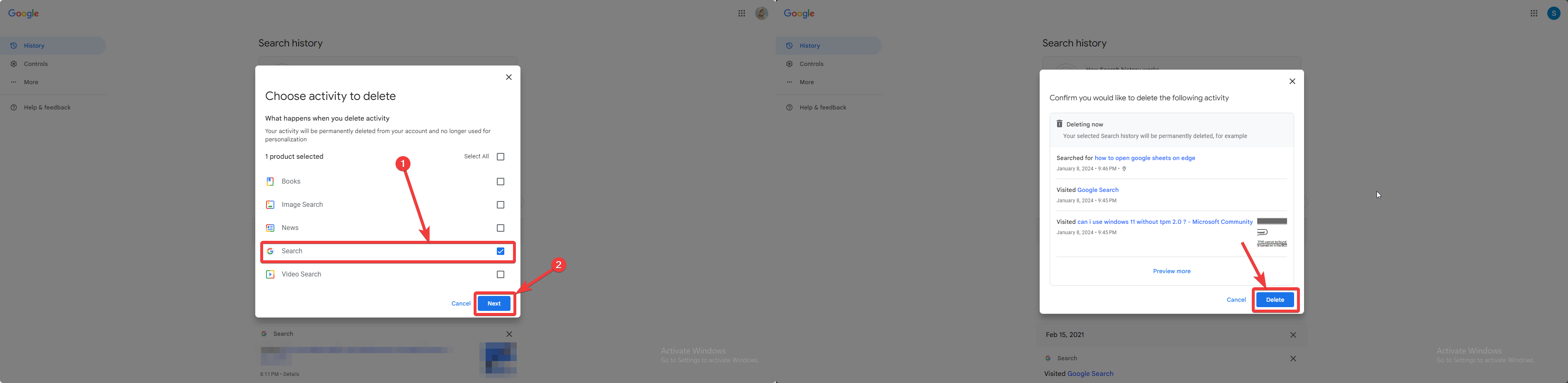 Google Services page