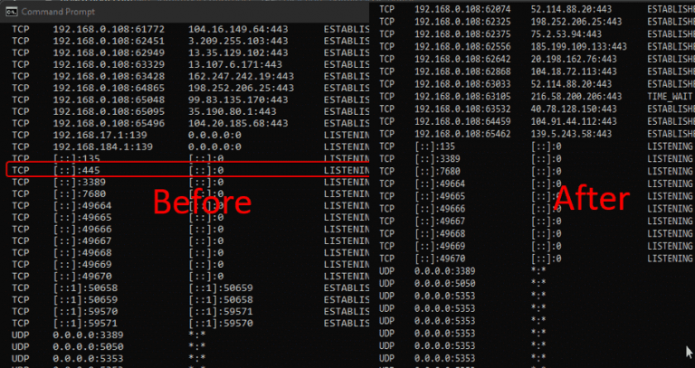 How to disable Port TCP 445 in Windows 10 or 11