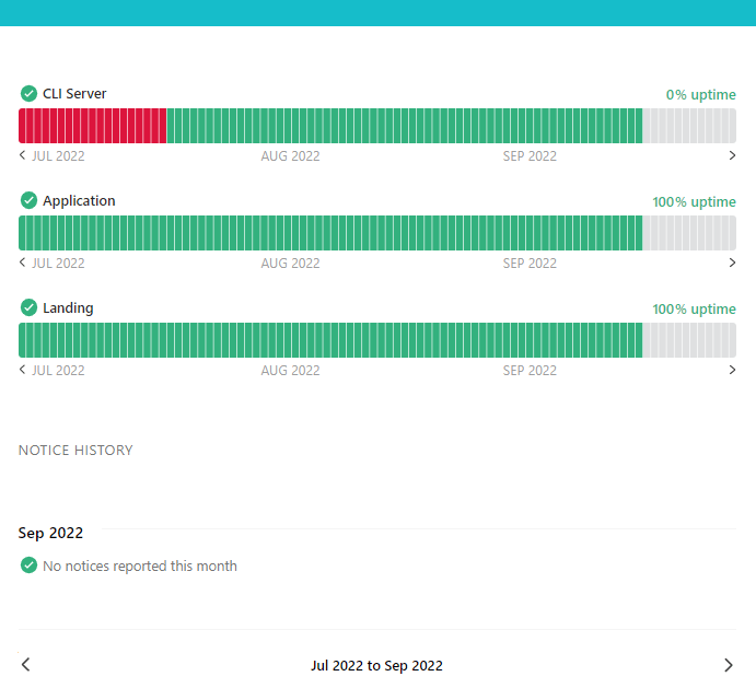 Instatus Free Status Page service