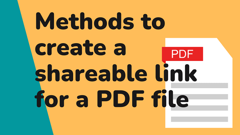 Methods to create a shareable link for a PDF file