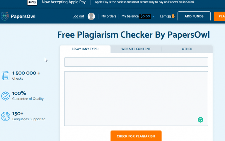 PaperOWL Plagarism tool free online