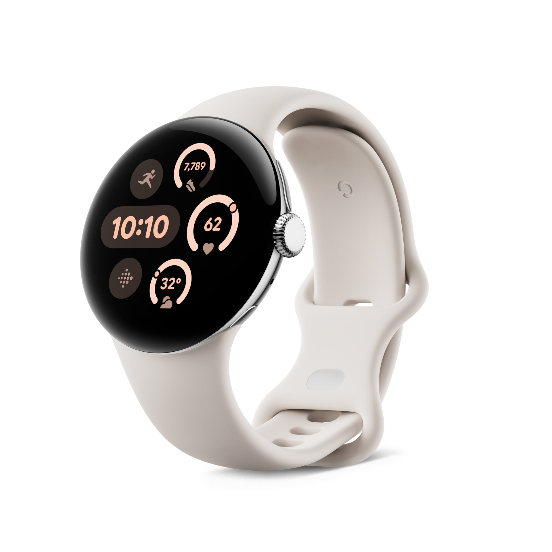 Pixel Watch 3 41mm Active Porcelain Side