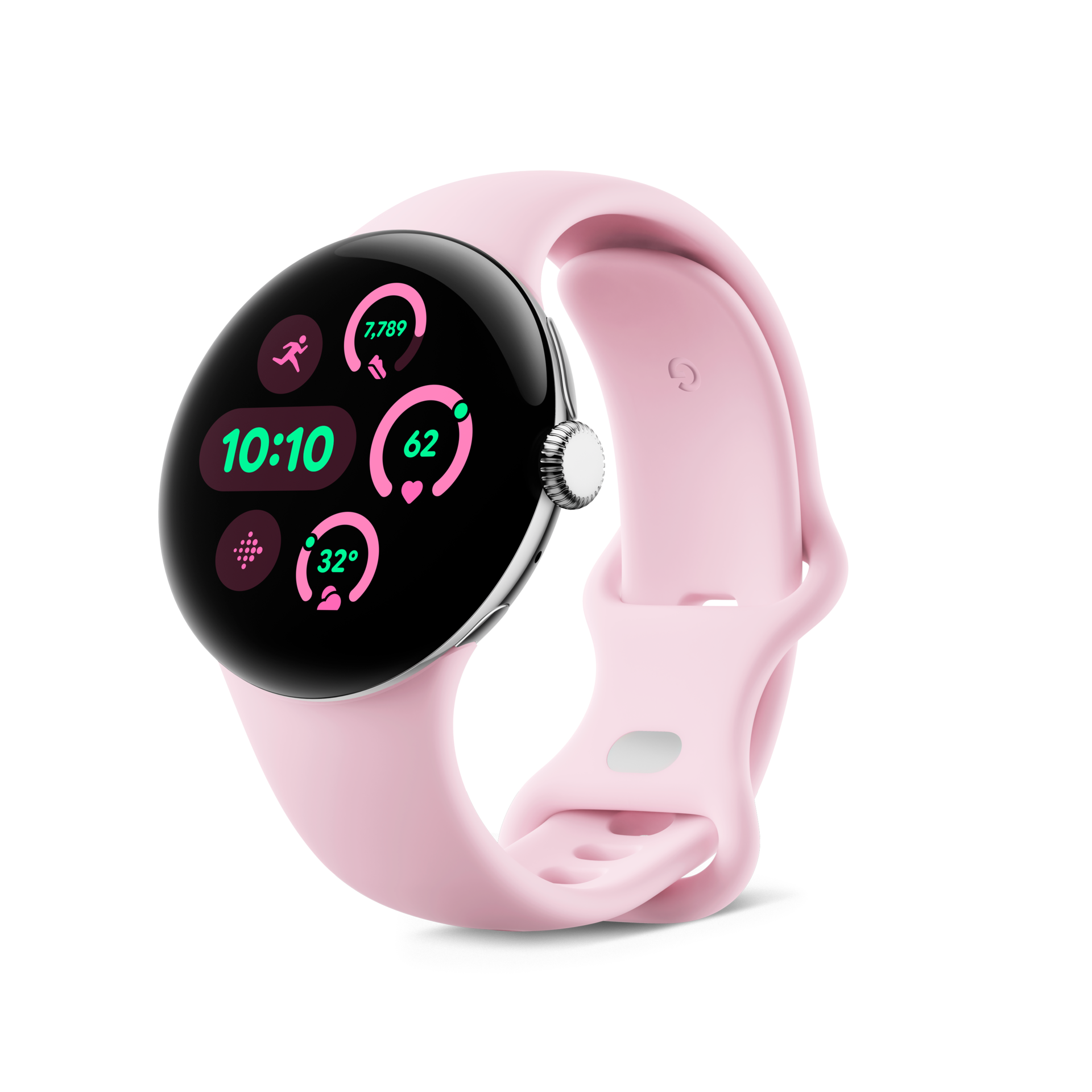 Pixel Watch 3 41mm Active Rose Quartz Side 2