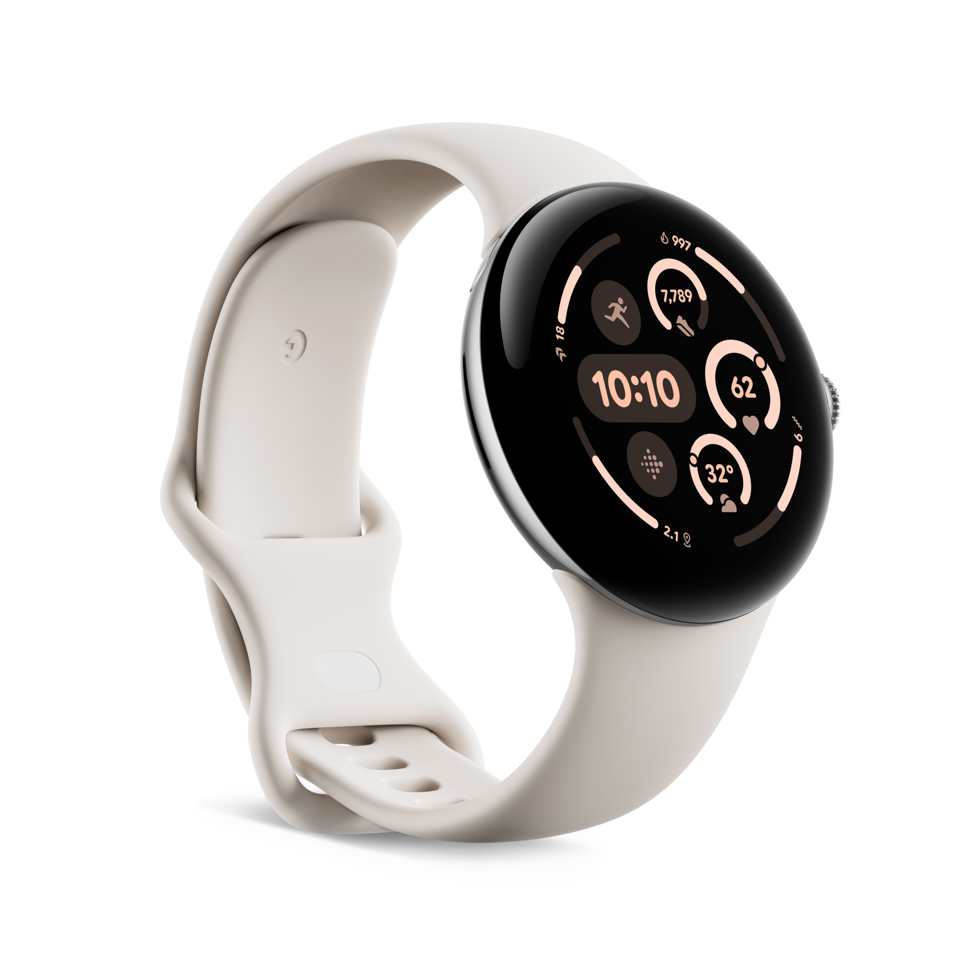 Pixel Watch 3 45mm Active Porcelain Side 2