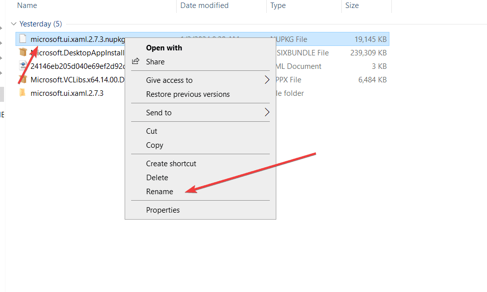 Rename file on Windows server