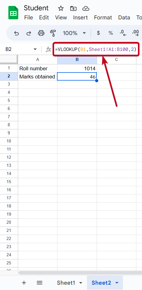 VLOOKUP Formula to use